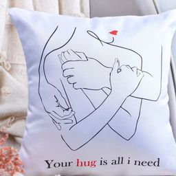 fnp White & Black Warmth Of Love Printed Pre-Filled Cushion-picture-33