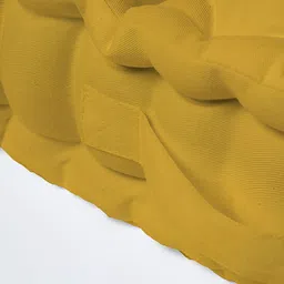 SKANDA FAB 3-pcs Mustard Yellow Pure Cotton Square-Shaped Floor Cushion image 3