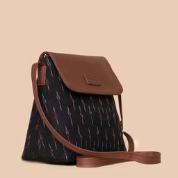 ZOUK Ikat Printed Structured Sling Bag-picture-31