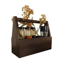 symplify Emily Wooden Bottle & Cutlery Holder image 1