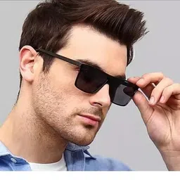 black jones Black Retro Square Combo Sunglasses, Goggles For Men's and Women's-UV Protected, Pack of 1 image 2