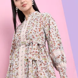 Tokyo Talkies Women Floral Printed Puff Sleeves Fit & Flare Dress-picture-36