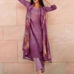 Libas Embroidered Regular Thread Work Kurta With Trousers & Dupatta-picture-28