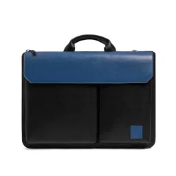 Dailyobjects Black - Blue Urban Tech Laptop Briefcase Bag - Medium-image-4
