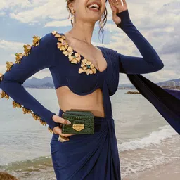 Miraggio Anna Green Textured Top Handle Crossbody Bag With Detachable Strap-image-31