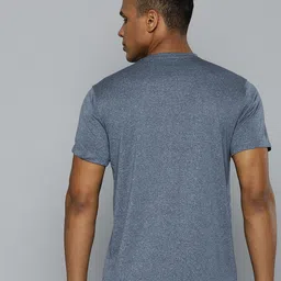 HRX by Hrithik Roshan Men Blue Typography Printed Rapid-Dry Training T-Shirt image 3