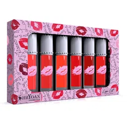 SHRYOAN Set Of 6 Lippi Gift Matte Lip Gloss 6ml Each - Shade D-picture-36