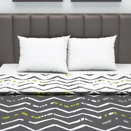 Divine Casa Black & White Abstract AC Room 110 GSM Reversible Double Bed Dohar image 5