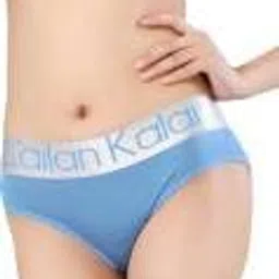 meizhimi fashion with passion Women's Compatible for Cailan Kalai Modern Cotton Printed Mid Rise Bikini with Broad Band Panty (Sky Blue,M) image 2