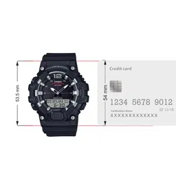 CASIO Youth Series Men Black Dial Analog-Digital Watch HDC-700-1AVDF - D154 image 5