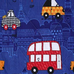 HOSTA HOMES Blue & Red Cartoon Characters AC Room 210 GSM Single Bed Comforter image 3