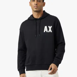 armani exchange Hooded Sweatshirt with Logo Print image 1