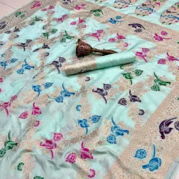 leeli peeri designer Women Silk Saree with Contrast Border image 1