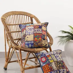 handicraft-palace Set of 2 Embroidered Cushion Covers 16" x 16" image 1