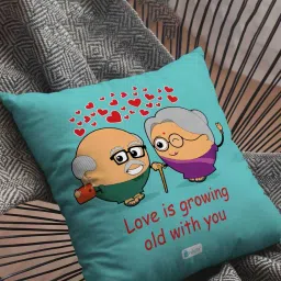 indigifts Love is Growing Print Cushion 12" x 12" image 1