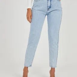 styli Heavily Washed High-Rise Slim Fit Jeans image 1