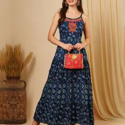 globus Women Printed Sleeveless Dress image 1