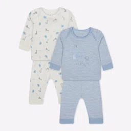 mothercare Pack of 2 Printed T-shirt & Pyjama Set image 1