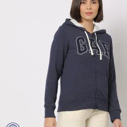 gap Logo Applique Sherpa Hoodie image 1