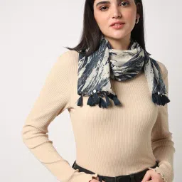 matchitt Women Printed Scarf with Tassels image 1