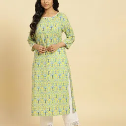 Women Floral Print Straight Kurta image 1