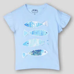 kg frendz Girls Printed Relaxed Fit T-Shirt image 1