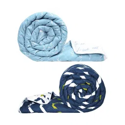 divine casa Set of 2 Printed Microfiber Single Reversible Comforters image 1