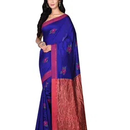 sprish Floral Print Saree with Tassels image 1