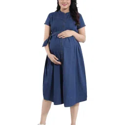 mamma's maternity Solid A-line Dress image 1
