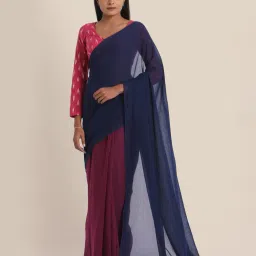suta Colourblock Woven Saree image 1