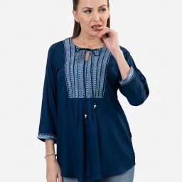 sanaa Striped Round-Neck Tunic image 1