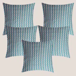 molcha by babita singh Set of 5 Printed Cushion Covers 16" x 16" image 1