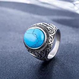 yellow chimes Silver-Plated Cocktail Ring image 1