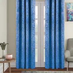 cortina eyelet curtain Set of 2 Printed Eyelets Door Curtains image 1