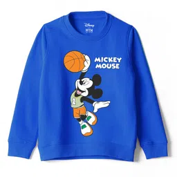 wear your mind Mickey Mouse Print Round Neck Sweatshirt image 1