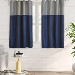home centre Set of 2 Colourblock Eyelet Window Curtains image 1