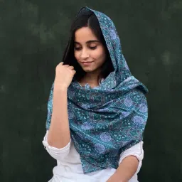 buta buti Women Printed Cotton Scarf image 1