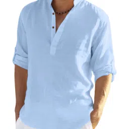 zombom Short Kurta with Mandarin Collar image 1