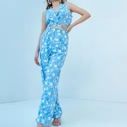 gardenparty Women Printed Top & Pants Co-Ord Set image 1