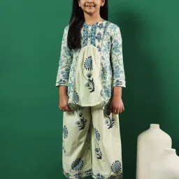 readiprint Floral Print A-Line Kurta Palazzo Set image 1