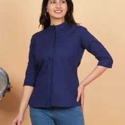 vbuyz Women A-Line Tunic with Roll-Up Sleeves image 1