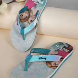 kidsville Girls Printed Tong-Strap Flip-Flops image 1