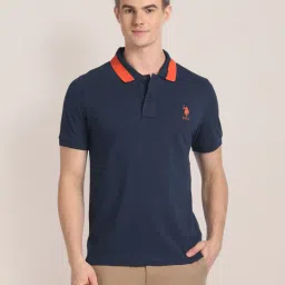 u.s. polo assn. Men Slim Fit Polo T-Shirt with Logo Embroidery image 1