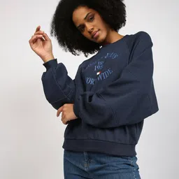 tommy hilfiger Relaxed Fit World Wide Raglan Sleeves Crew-Neck Sweatshirt image 1
