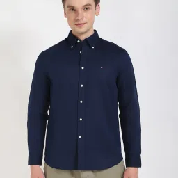 tommy hilfiger Men Regular Fit Shirt with Logo Embroidery image 1