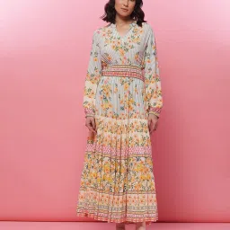 label ritu kumar Botanic Print Long Dress image 1