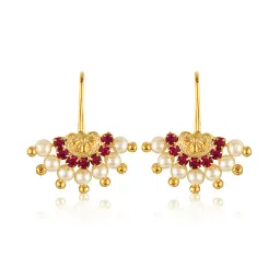 vighnaharta fashion jewellery Women Gold-Plated Beaded Ear Cuffs image 1