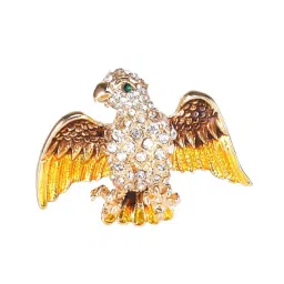 leonardi Eagle Pattern Brooch with Stone-Accent image 1