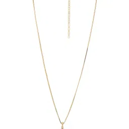 carlton london Gold Plated Pendant with Chain for Women - FJN4017 image 1