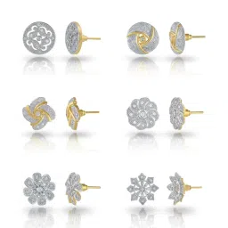charms Set of 6 Stone-Studded Stud Earrings image 1